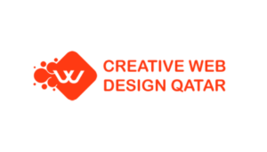 The Creative Web Design Qatar logo features a modern orange icon and bold typography representing professional web design, branding, and digital marketing services in Qatar.